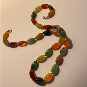 Vintage jelly bean necklace